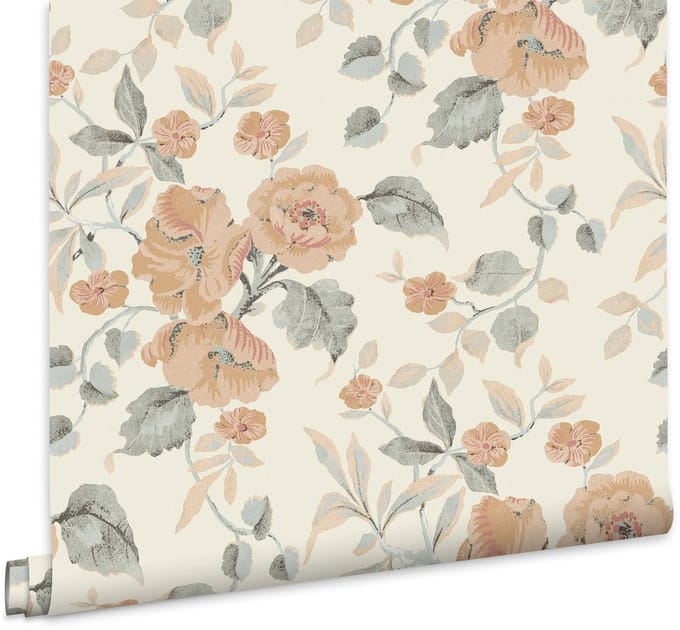 Laura Ashley Alyworth Trail Behang - Bloemen - 10mx52cm - Oranje