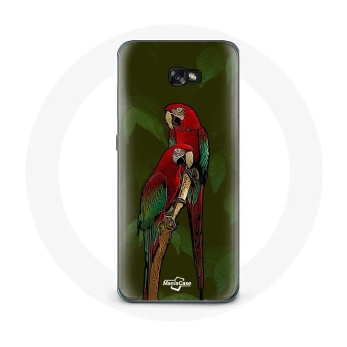 Coque - Pionus Perroquet - Samsung Galaxy A8 2016 - Rouge - Souple - Protection rouge