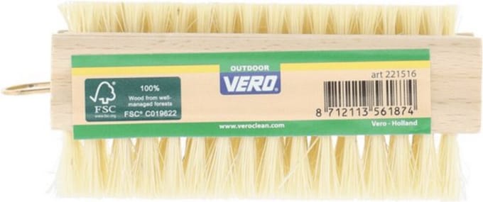 2x Vero FSC Nagelborstel hout met haakje