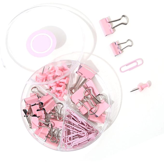 Paperclips Binderclips Assorti Multifunctionele Punaise Sets met Doos voor Kantoor School Document
