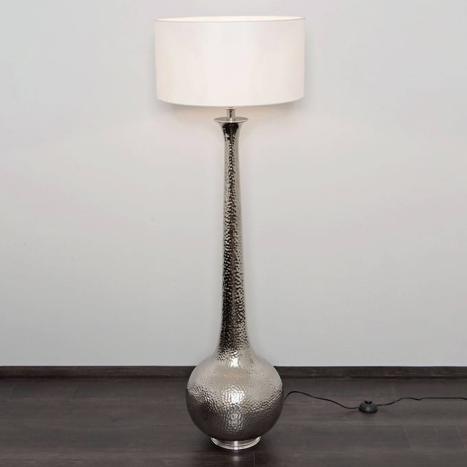 Holländer Vloerlamp Maestro, wit/zilver