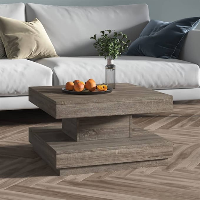 vidaXL - Salontafel - 60x60x35 - cm - MDF - grijs
