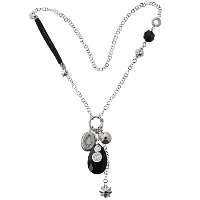 Behave - Lange ketting medaillon en diverse hangers - 70 cm
