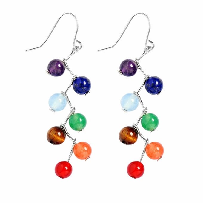 Fako Bijoux® - Oorbellen - Chakra Reiki - Multicolour 2
