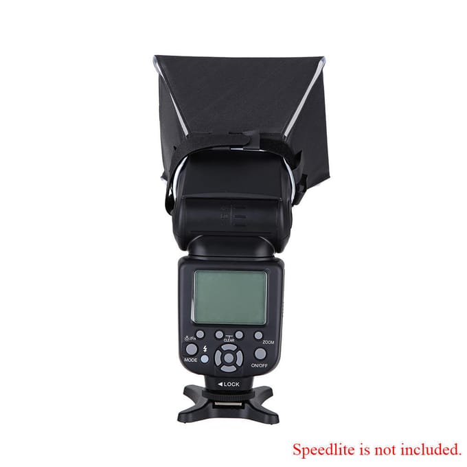 Draagbare Fotografie Flits Diffuser Mini Softbox Kit voor Canon Nikon Sony DSLR Speedlite Flits white