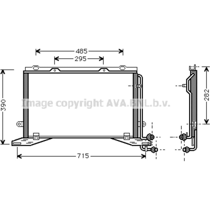 Condensator, airconditioning AVA COOLING MSA5268 AVA