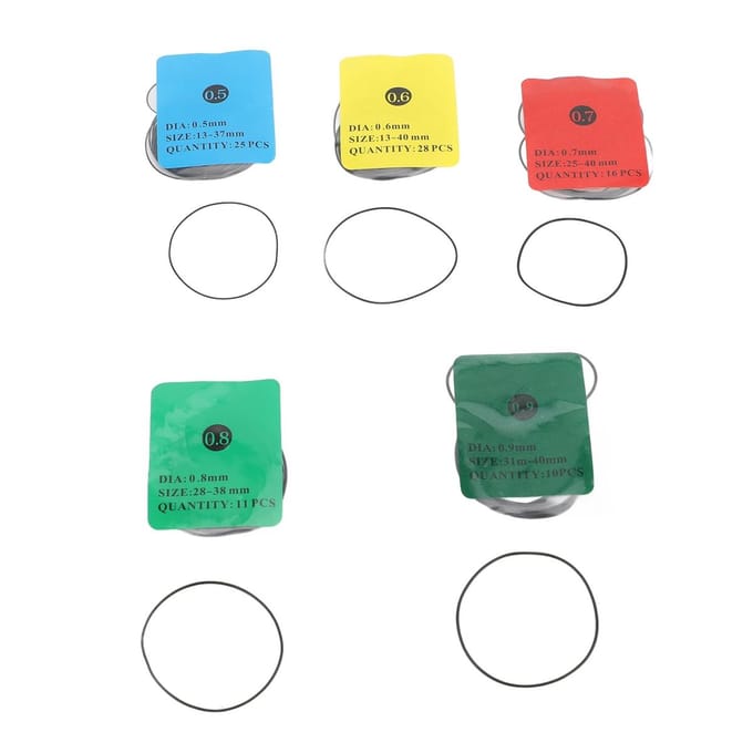 Dailygoods- Horlogeafdichtingen 90 Stuks - Waterdichte O-Ringen