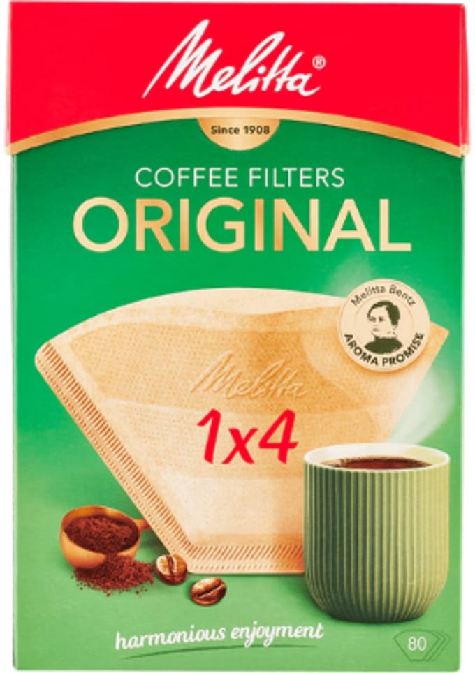 Melitta - Koffiefilters Original 1x4 Bruin - 4x 80 stuks