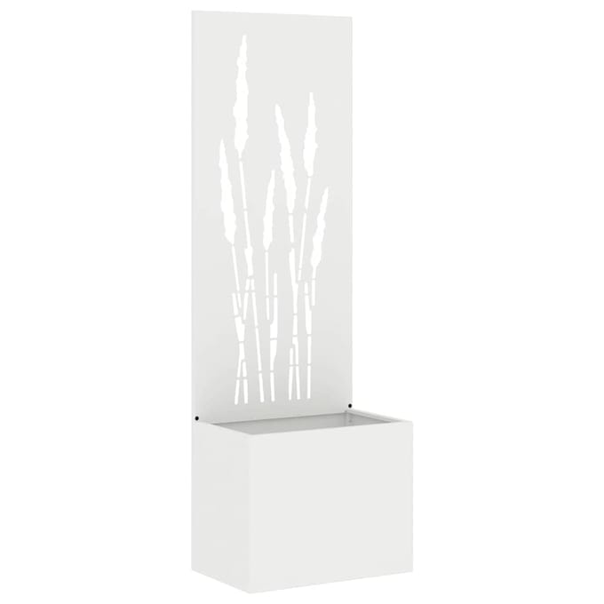 vidaXL - Tuin - Privacy - Scherm - Wit - 50 - x - 32 - x - 150 - cm - Koudgewalst - staal