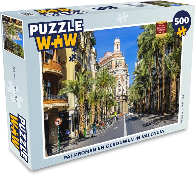 Puzzel Palmboom - Valencia - Stad - Legpuzzel - Puzzel 500 stukjes