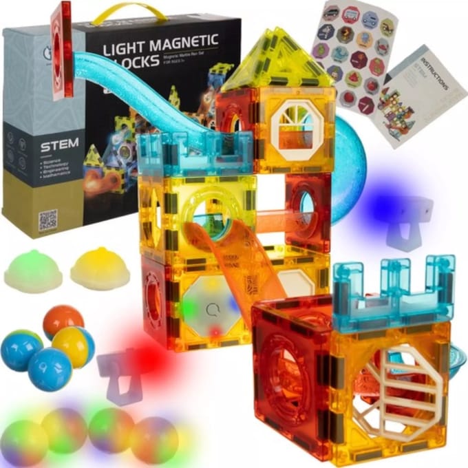 Kruzzel Magnetische Bouwset 83-delig - Educatief Speelplezier voor Kinderen