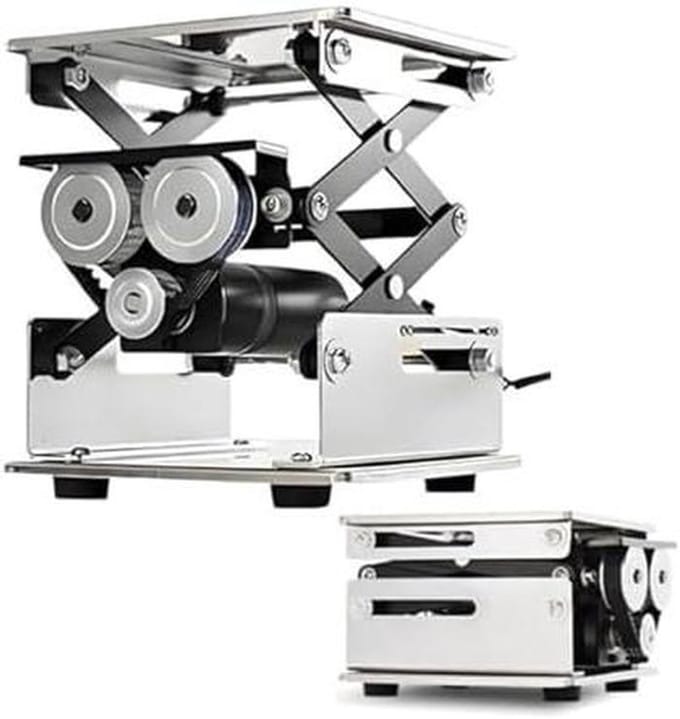 Elektrisch Hefplatform - Laboratoriumkrik Hefunit - Precisie Experimenten - Afstandsbediening - 10 kg 100-290 mm - Zilver
