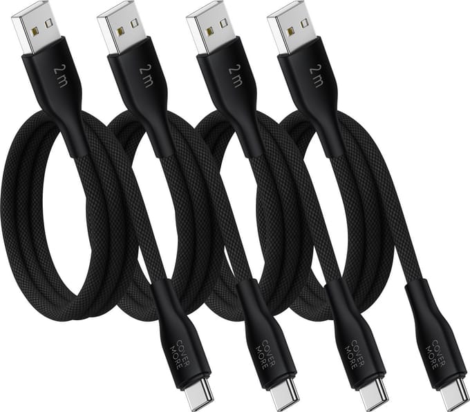 Oplader kabel geschikt voor Samsung galaxy telefoon en tablet - Usb naar usb C - Oplaadkabel - 4 stuks - 2 meter - Lang
