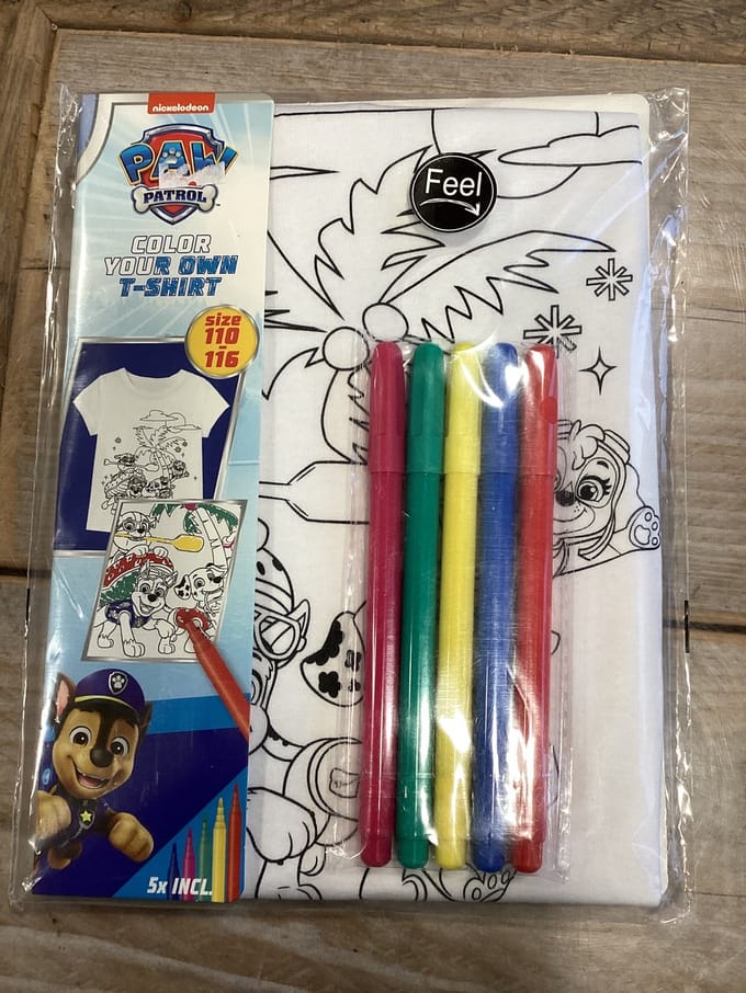 Color your own shirt Paw Patrol