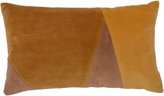 Patchwork Velvet Geel -30 X 50