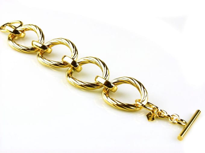 armband in brons goudkleurige schakels