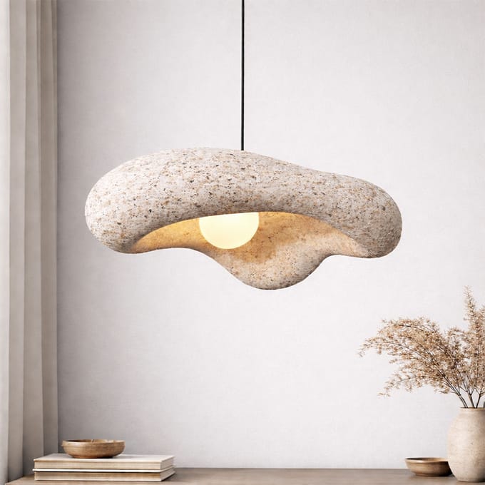 Milton & Oldbrook Japandi Hanglamp Ø 60 cm Zenica Zand Steenlook