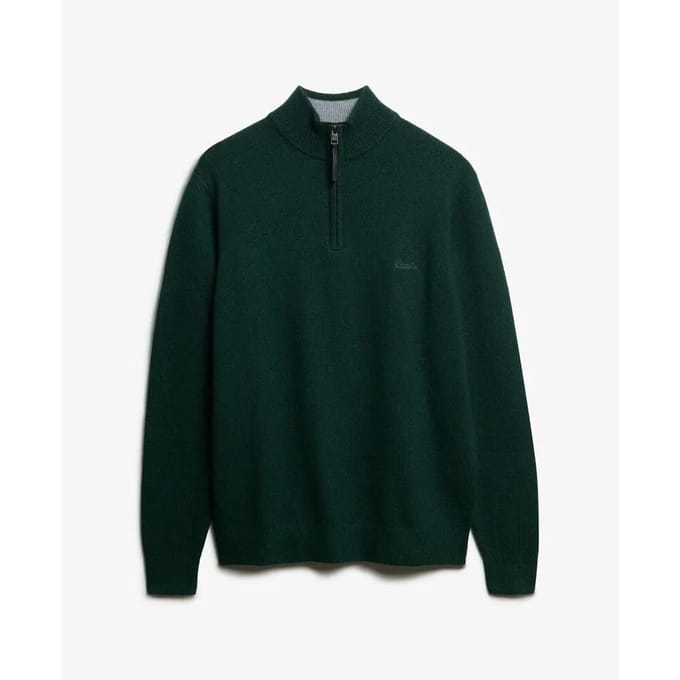 Heren trui van gemengde wol met opstaande kraag Superdry