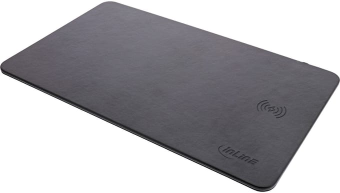 InLine® Mouse pad, wireless charging, 370x225x7mm, black