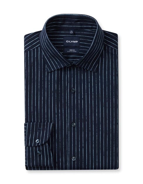 OLYMP Level Five 24/Seven Overhemd, Body Fit, Kent, Marineblauw
