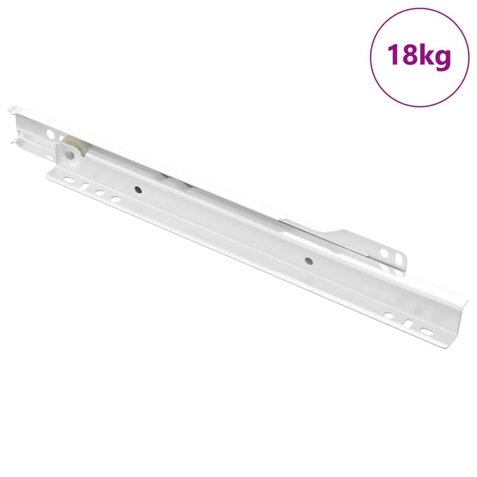 vidaXL Ladegeleider 87 pcs Wit Staal