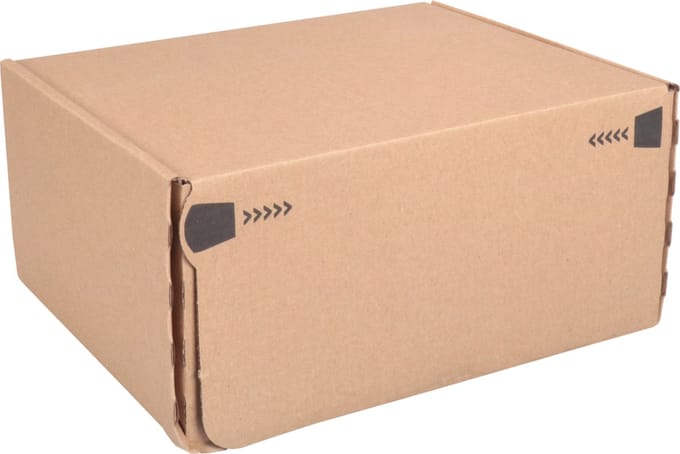 SendProof® Postpakketdoos | golfkarton | 192x155x91mm | bruin | 20 stuks