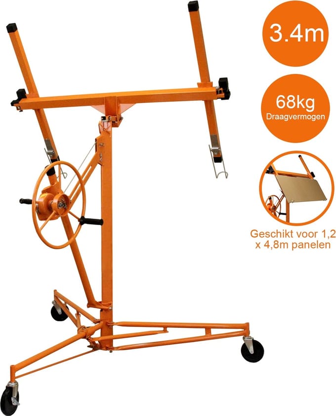 Gipsplatenlift - oranje - 3,5 m - inklapbaar