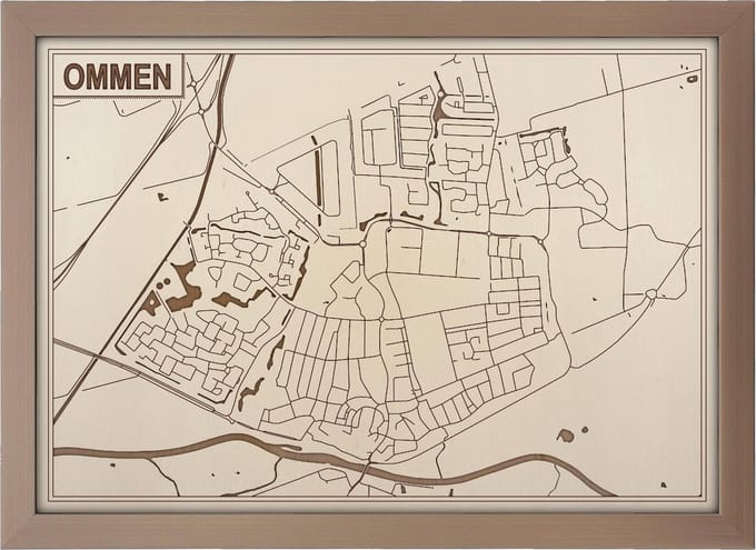 Decoratief Beeld - Houten Van Ommen - Hout - Bekroned - Bruin - 21 X 30 Cm