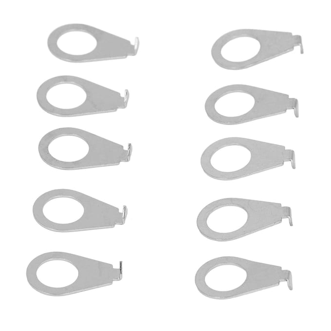 10 STUKS Gitaarknoppen Pointer Indicator Plaat IJzeren Gitaar Potentiometer Indicator Afstandhouder Zilver white