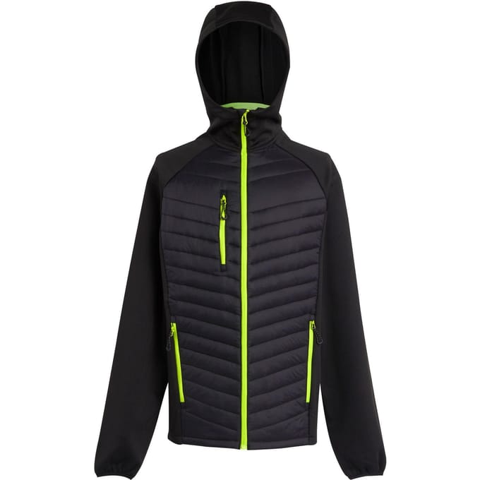 Regatta Heren Navigate Quilted Hybride Jas (Zwart/Lijkgroen)