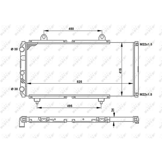 Radiator, motorkoeling NRF 52152