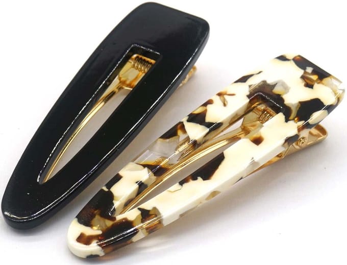 Haarspelden - Set 2 Stuks - Haarclips - 7 cm - Bruin en Zwart