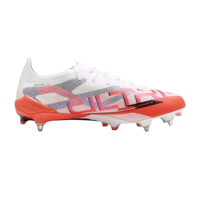 Puma Unisex Volwassen 5 Ultimate Soft Ground Voetbalschoenen (Wit/Rood)