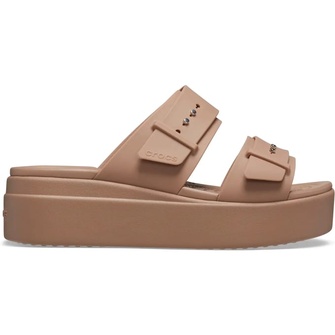 Crocs Brooklyn Low Wedge Sandal 207431-2Q9, Vrouwen, Bruin, Slippers, maat: 41/42