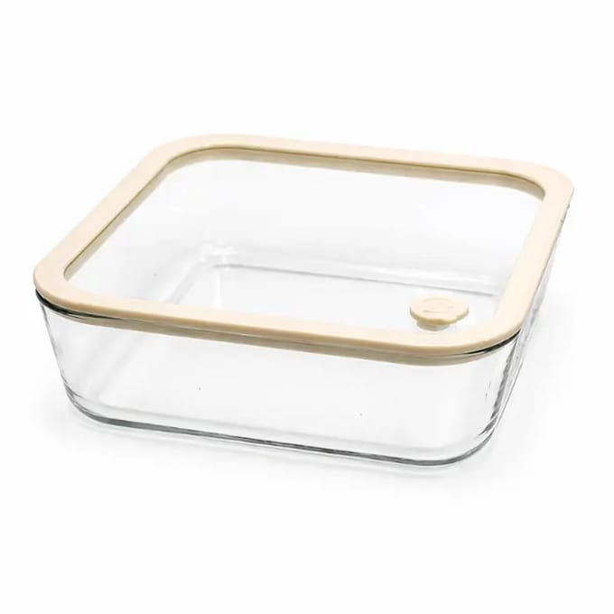 Glazen vershoudbak 1940 ml 21 x 21 cm luchtdicht, BPA-vrij, magnetron en oven