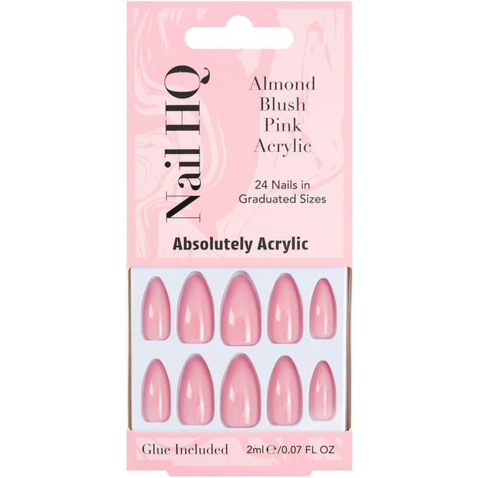Nail HQ Almond Blush Pink Acrylic Nails 24 st