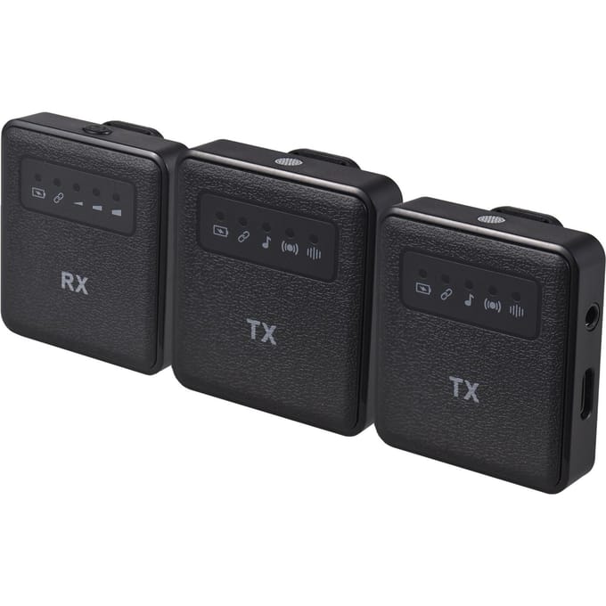 2.4G draadloze halsbandclipmicrofoon Clip-on microfoon Microfoonzender en ontvanger met clip 2 Transmitters & 1 Receiver
