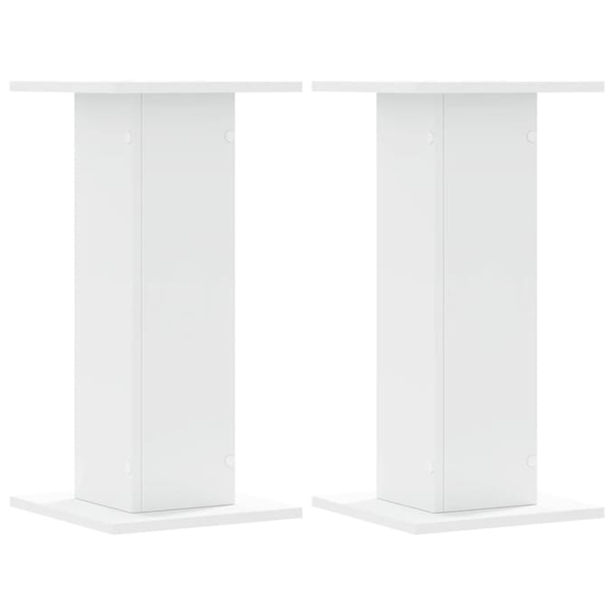 vidaXL - Plantenstandaards - 2 - st - 30x30x60 - cm - bewerkt - hout - wit