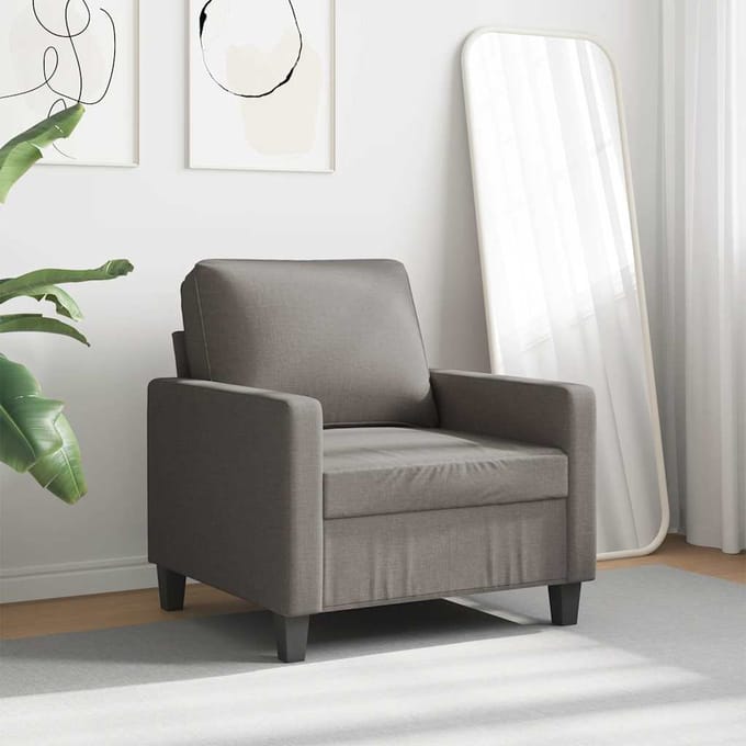 vidaXL - Fauteuil - 60 - cm - stof - taupe