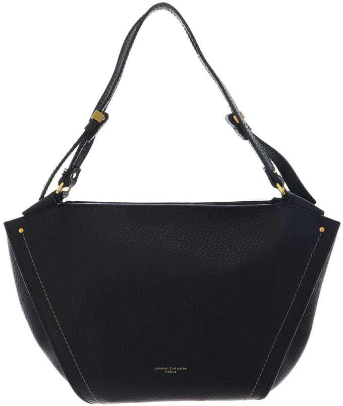 GIANNI CHIARINI Leren handtas schoudertas Bloom Hand Bag Nero zwart