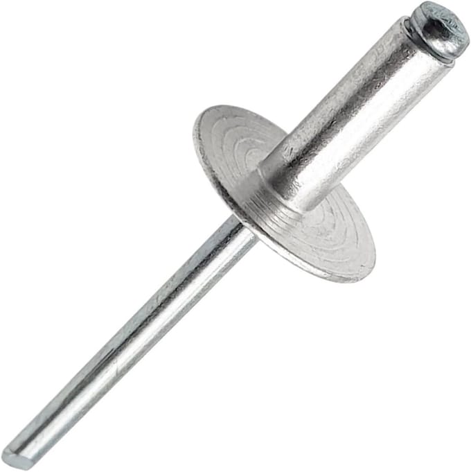 Blindklinknagels - Aluminium popnagels - Vaste bevestiging - Brede flens - 50 stuks - Aluminium