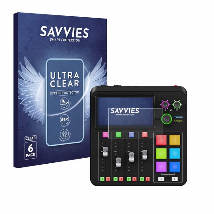 Savvies - Screenprotector voor Rode Rodecaster Duo - Folie Beschermfolie transparant 6 Stuks