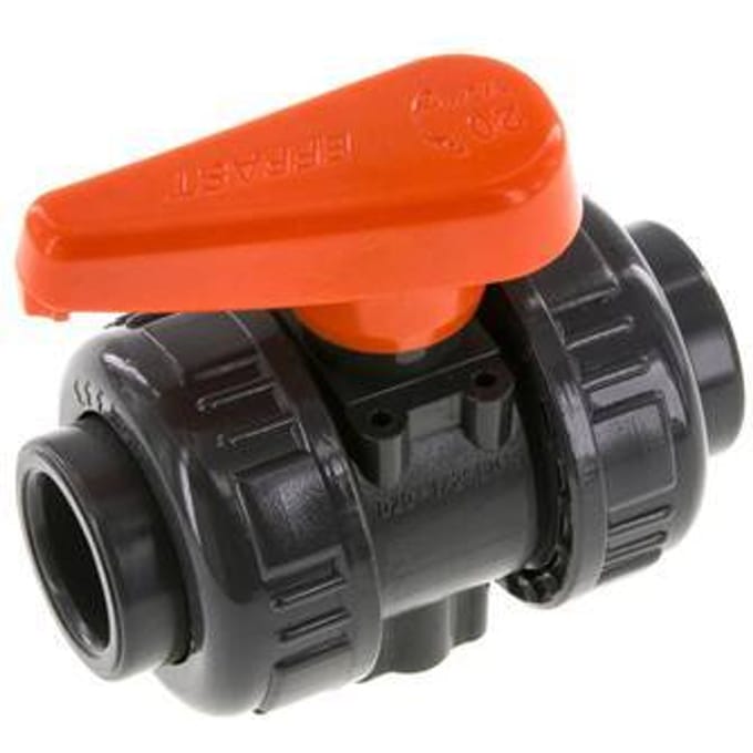 PVC 2-weg Kogelkraan Dubbele Wartel 20 mm Sok EPDM