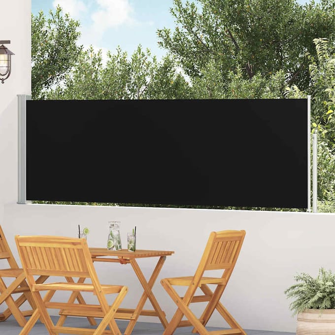 vidaXL - Tuinscherm - uittrekbaar - 100x514 - cm - zwart
