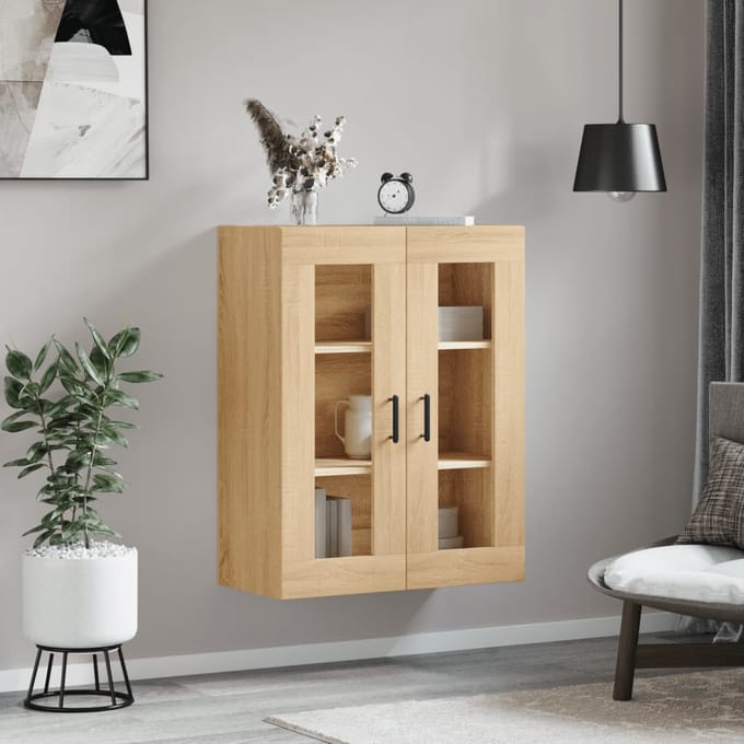 vidaXL - Wandkast - 69,5x34x90 - cm - sonoma - eikenkleurig