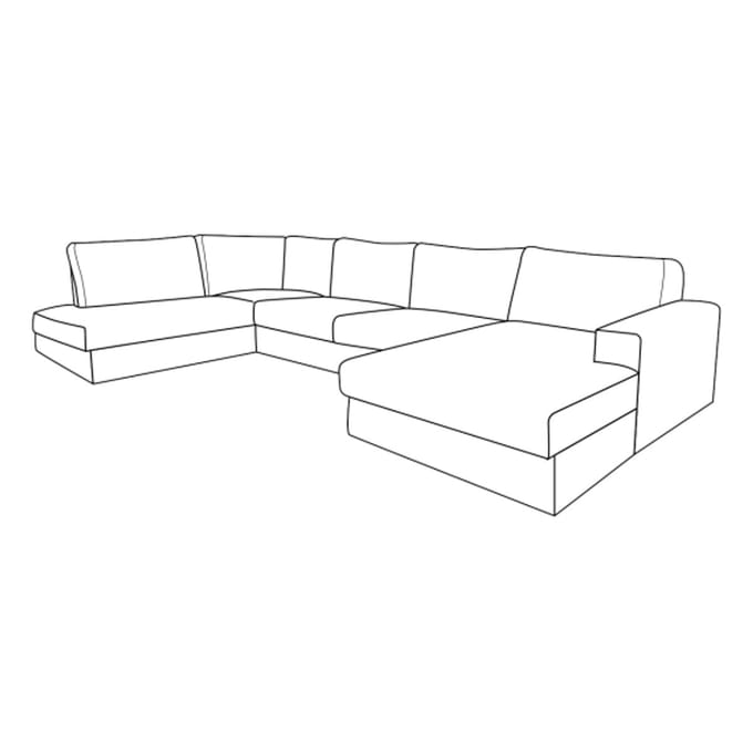 PEPP interiors Hoekbank UNO U-opstelling chaise longue rechts - Modesto 492