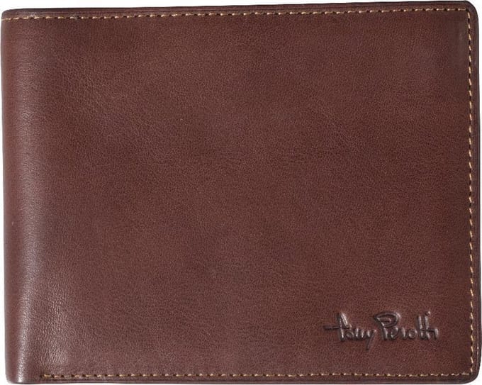 Tony Perotti Heren Leren RFID Billfold 13 Pasjes, Papier- en Muntgeld - Donkerbruin