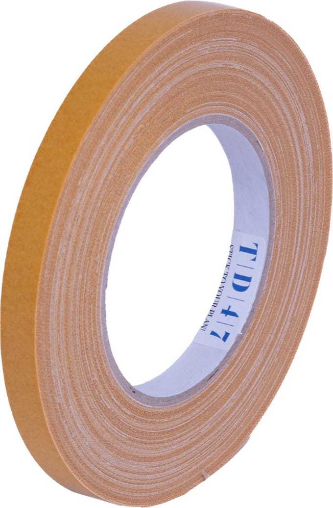 TD47 Dubbelzijdige High Tack linnen tape 12mm x 25m