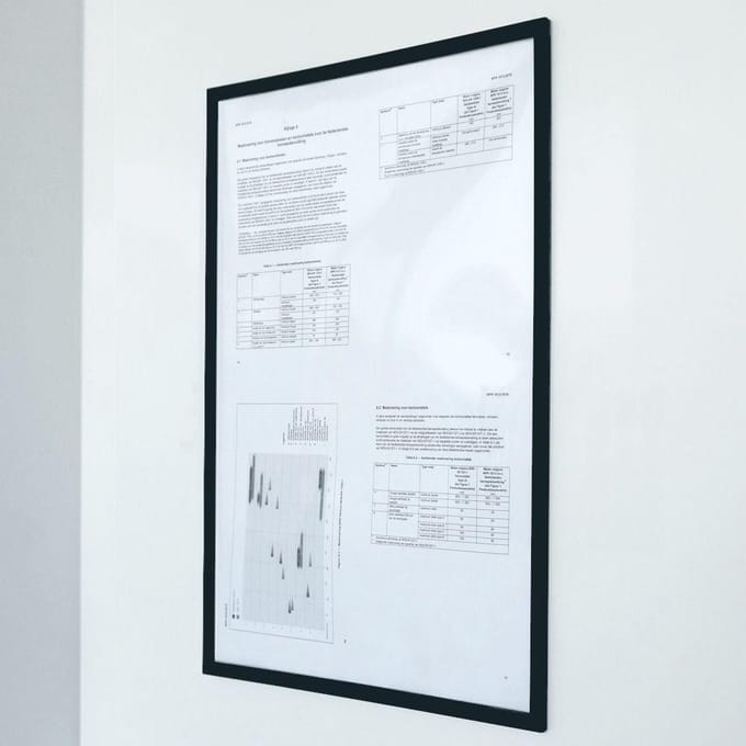 Magnetische documenthouder PRO A4 Zwart - Per stuk
