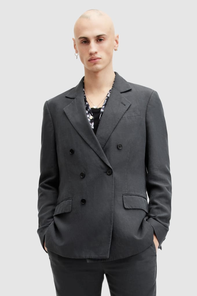 AllSaints Tansey Blazer Slate Grey Taglia: 34 | Blazers Outlet | Uomo | Grigio